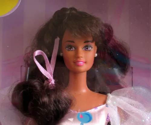 Vista 2 de Muñeca Barbie de cumpleaños (morena) - regalo más bonito para tu... día especial! (1996)