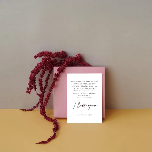 Vista 4 de SuperShunhu Tarjeta de poema de cumpleaños para él y ella, tarjeta de cumpleaños romántica para novio, novia, tarjeta de amor de feliz cumpleaños