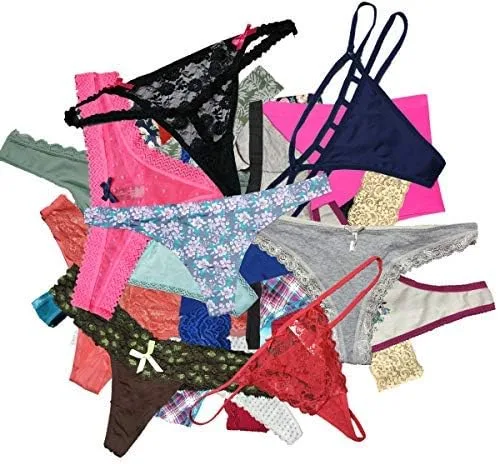 Vista 3 de Variedad de Paquete de Ropa Interior para Mujer Tanga T-Back Tanga Bikini Hipster Bragas de Algodón y Encaje