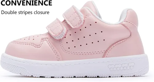 Vista 4 de BMCiTYBM Zapatos de bebé para niños y niñas, zapatos para caminar para niños pequeños, zapatos ligeros antideslizantes para 6, 9, 12, 18, 24 meses