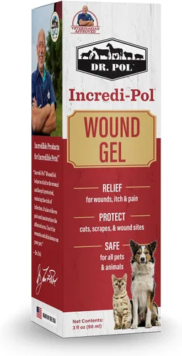 Vista 3 de Dr. Pol Incredi-Pol - Gel en aerosol para perros, gatos y todos los animales, gel para el cuidado de heridas de perros para aliviar la picazón