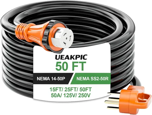 Vista 16 de Kit de cable generador de 30 amperios y 50 pies y caja de entrada preperforada