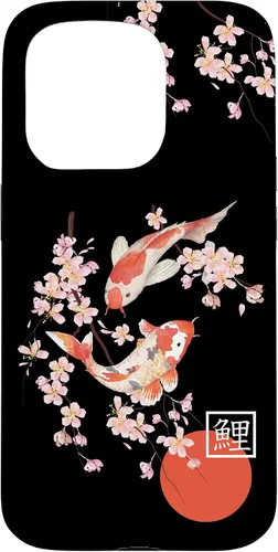 Vista 14 de Cherry Blossom Koi Carp Fish Japanese Sakura Graphic Art Case for iPhone 17