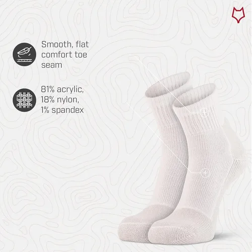 Vista 4 de FoxRiver Wick Dry Athletic - Calcetines deportivos pesados para un cuarto paquete de 2 pares