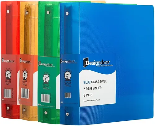 Vista 18 de JAM Paper - Carpeta de plástico de 1 pulgada, carpeta naranja de 3 anillas, se vende individualmente