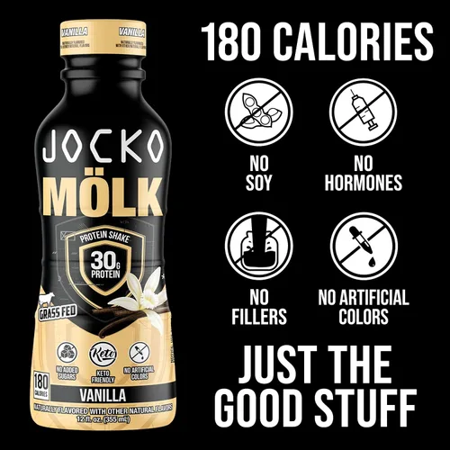 Vista 4 de Jocko Fuel Paquete de batido de proteínas - Vainilla y chocolate (24 unidades)