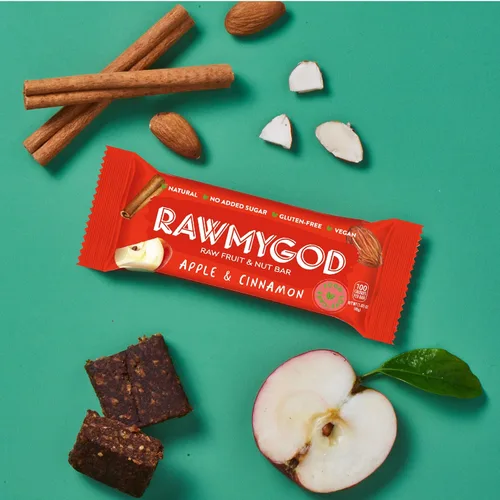 Vista 9 de RAWMYGOD Barras de Frutas y Nueces, Sin Gluten, Veganas, Sin Azúcar Añadida
