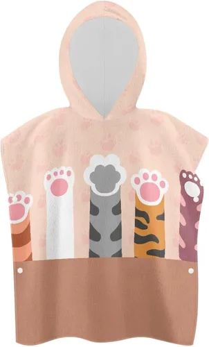 Vista 21 de Toalla suave con capucha para baño, piscina, playa, toalla de baño con capucha rosa de alpaca para niño y niña, decoración perfecta para baby shower