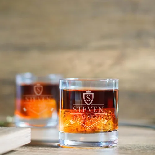 Vista 8 de Regalos individuales para padrinos de boda, vasos de whisky personalizados para padrinos de boda, regalos personalizados para propuesta de padrinos