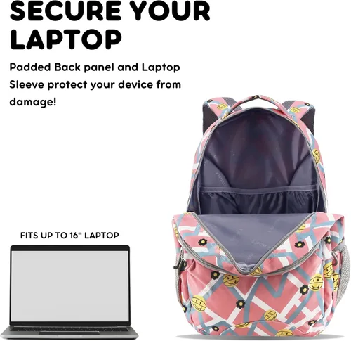 Vista 4 de J World New York Mochila para portátil Cornelia, Baloncesto, Tamaño único, Mochila escolar Cornelia para niños. Linda mochila para laptop para mujer