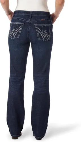 Vista 2 de Wrangler Womens Q-Baby Mid Rise Boot Cut Ultimate Riding Jean
