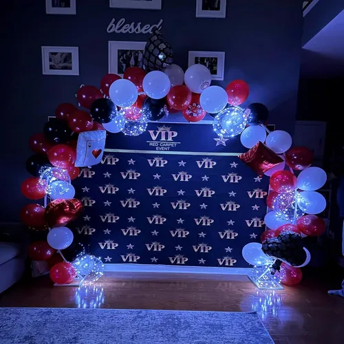 Vista 4 de Globos blancos con luz LED, globos transparentes para fiesta y decoración de boda y cumpleaños para mujeres