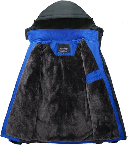 Vista 3 de BIYLACLESEN Men's Winter Coats Fleece Lined Ski Jacket Warm Windbreaker Parka