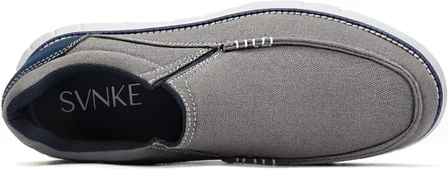 Vista 5 de SVNKE Mocasines de lona para hombre, cómodos, informales, formales, modernos, duraderos, para caminar