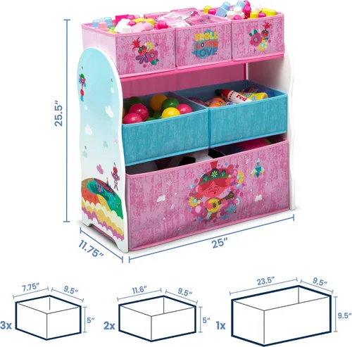 Vista 13 de Delta Children Escritorio con silla con contenedor de almacenamiento + diseño y almacenamiento de 6 contenedores organizador de almacenamiento