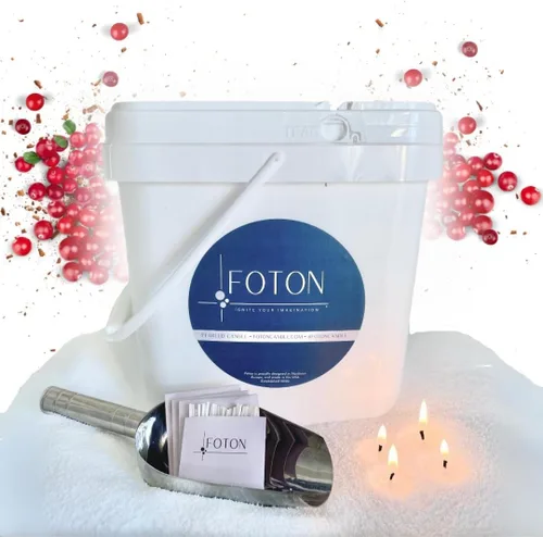 Vista 11 de Foton Pearled Candle - Vela de cera en polvo de 18 onzas – Velas de arena de cera en polvo con aroma a abeto navideño festivo, no tóxicas, de larga
