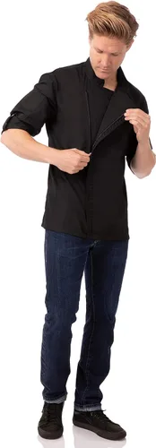 Vista 3 de Chef Works Abrigo de chef Hartford para hombre