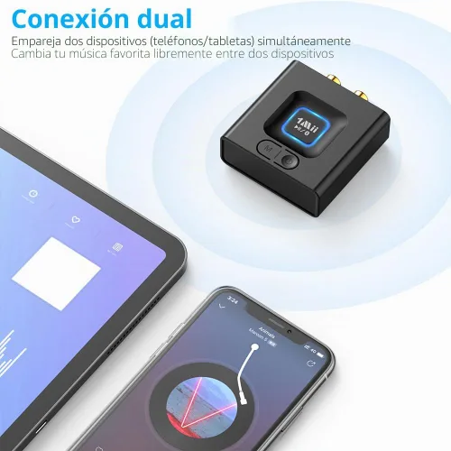 Vista 6 de 1Mii Receptor Bluetooth 5.1 para estéreo doméstico, adaptador de audio Bluetooth con RCA de 0.138 in, transmisión de música inalámbrica de alta