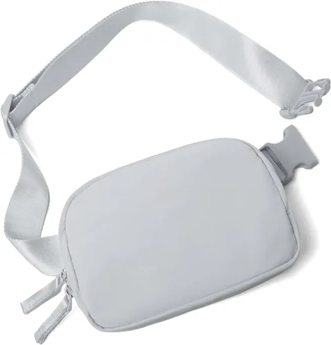 Vista 16 de Riñonera para mujer, con cremallera bidireccional, riñonera de moda para todas partes con correa ajustable, regalos para adolescentes, niñas Beige