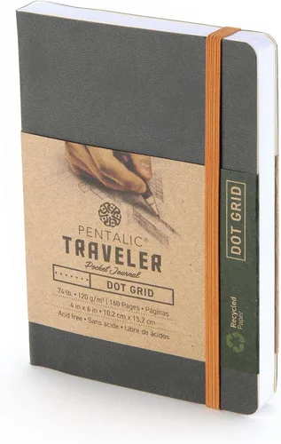 Vista 17 de Cuaderno de bocetos Travelers Dot Grid Pentalic Art, libre de ácidos