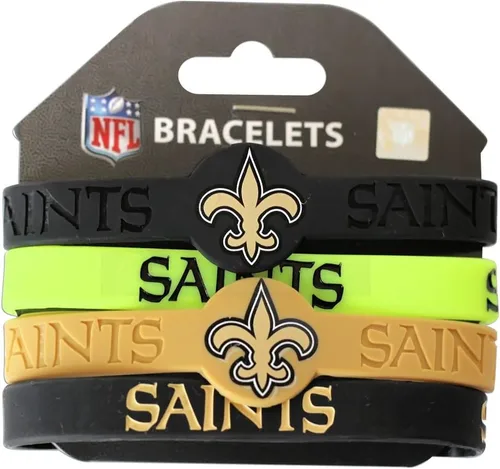 Vista 18 de Pulseras de silicona de la NFL, paquete de 4