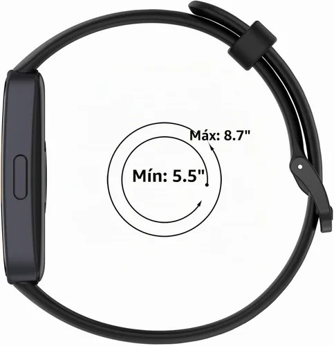 Vista 2 de E ECSEM Bandas compatibles con Huawei Band 10/9/8 Smartwatch de repuesto de silicona ajustable, correa de accesorio para Huawei Band 10/9/8 pulseras