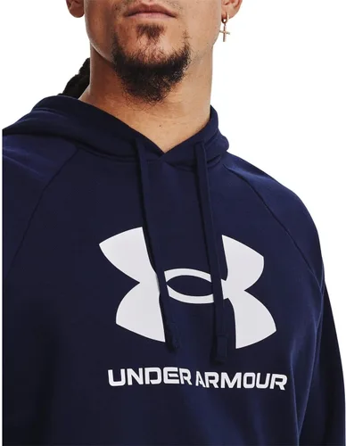 Vista 5 de Under Armour Rival - Sudadera con capucha para hombre, de vellón y con logotipo