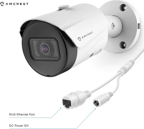 Vista 6 de Amcrest Sistema de cámara de seguridad de 5MP, 4K 8CH PoE NVR, (4) x 5 megapíxeles lente gran angular de 0.110 in resistente a la intemperie cámaras
