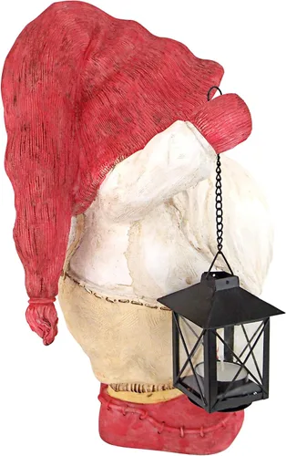 Vista 7 de Design Toscano Iluminando el camino de Papá Noel Whitey la estatua de gnomo navideño