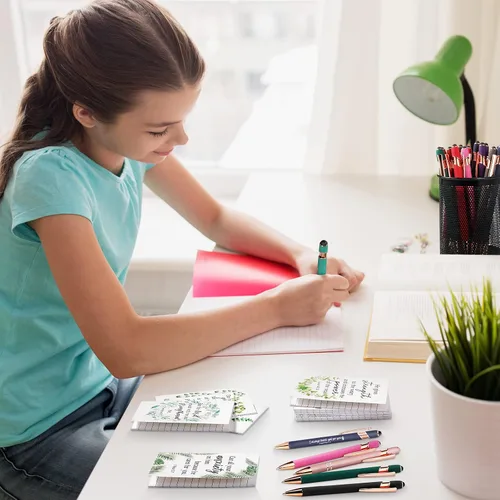 Vista 7 de Estune Juego de 96 regalos de versículos bíblicos que incluye 48 piezas de versículos de la Biblia, diario para mujeres, 48 bolígrafos inspiradores