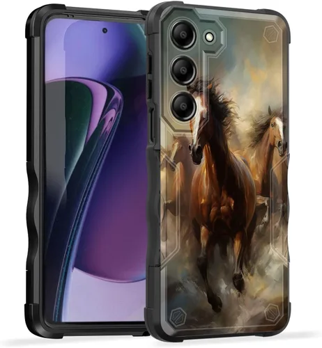 Vista 220 de Funda para Galaxy A14 5G, [Doble Capa][Protección contra Caídas de Grado Militar de 10 Pies] [Antideslizante] Funda Resistente a Prueba de Golpes
