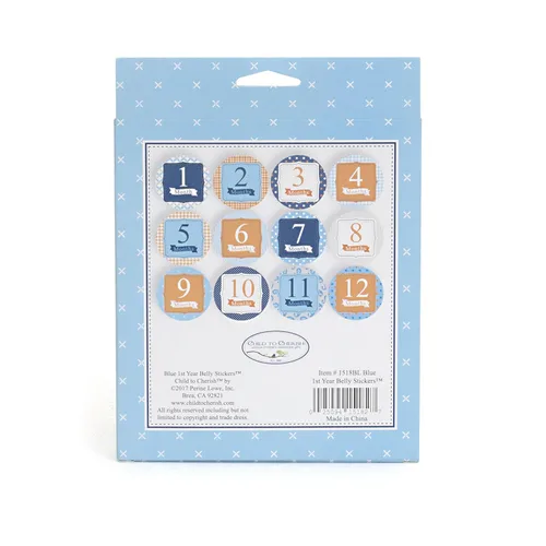 Vista 4 de New Child to Cherish Baby - Calcomanías para hitos mensuales, color azul