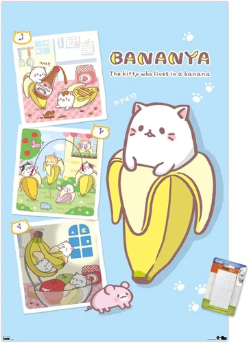 Vista 12 de Trends International Bananya - Póster de pared de collage, 14.72 x 22.37 pulgadas, versión enmarcada de madera de granero