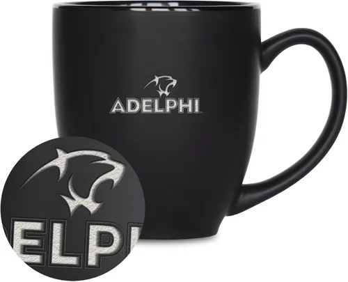 Vista 61 de Rico Industries - Taza de cerámica mate negra con grabado láser estándar de 15oz para NCAA (escuelas T & U) - Para bebidas calientes o frías