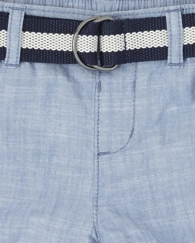 Vista 4 de The Children's Place Conjunto de 2 piezas con botones y pantalones cortos de manga corta para bebés niños y bebés, paquete de 2
