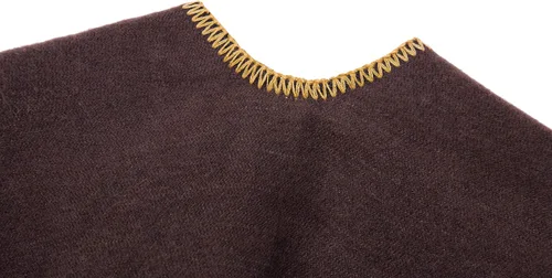 Vista 3 de Cárdigan cálido para mujer con frente abierto y estampado vintage poncho y capa