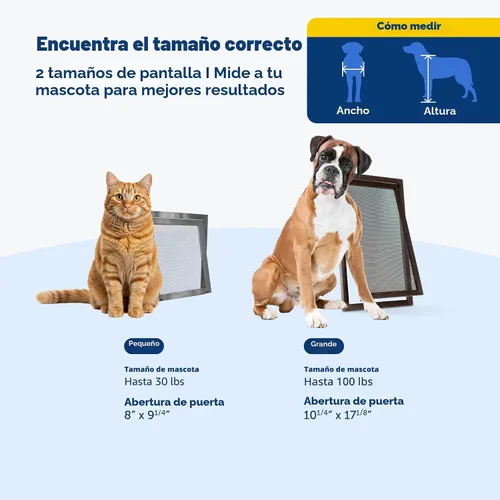 Vista 6 de PetSafe Puerta de malla para mascotas - Resistente, a prueba de desgarros y perforaciones para perros y gatos - Compatible con puerta contra