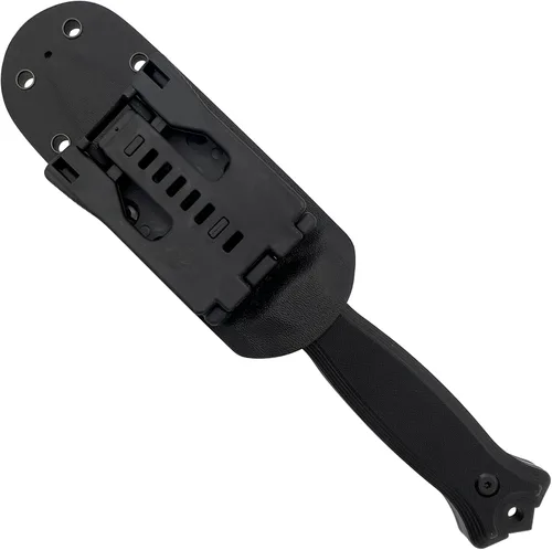 Vista 4 de Cuchillo táctico, cuchillo de caza, cuchillo de supervivencia, hoja de punta de lanza D2, mango G10, funda Kydex, clip Molle, cuchillos de hoja