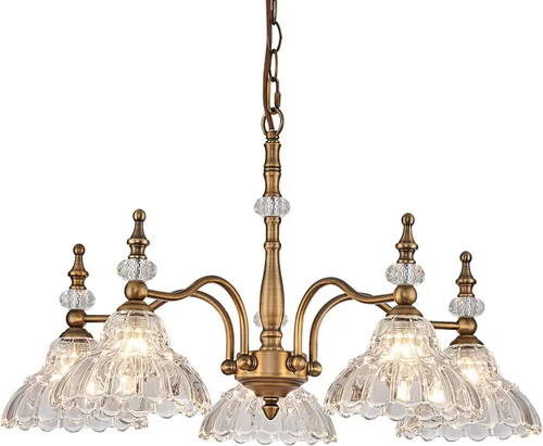 Vista 15 de HDDFL Candelabro de 3 luces, lámpara moderna colgante para comedor, entrada, sala de estar, dormitorio, cocina, marrón y latón
