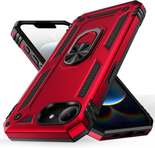 Vista 16 de Korecase Funda de teléfono para iPhone 16 con anillo de soporte, grado militar, a prueba de golpes, cuerpo completo, protección resistente para Negro