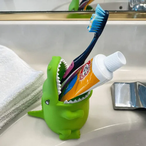 Vista 4 de Soporte para cepillo de dientes para niños Organizador de cepillo de dientes – Soporte para cepillo de dientes de silicona duradera