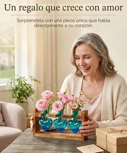 Vista 7 de Nacome Estaciones de propagación de terrarios de plantas: regalos del día de la madre para mamá, amantes de las plantas, mujeres, esposa, hija