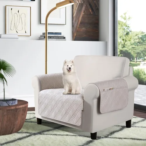 Vista 41 de TAOCOCO Fundas impermeables para silla para mascotas y perros con respaldo antideslizante, fundas para asiento de silla con bolsillo lateral