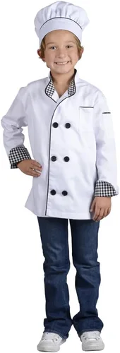 Vista 2 de Aeromax Junior Chef - Disfraz de cocina color blanco grande