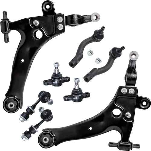 Vista 417 de Detroit Axle - Kit de brazos de control de extremo de 8 piezas para Toyota 2001-2003 Highlander 2002-2003 Camry Lexus ES300, 2 conjuntos de brazos
