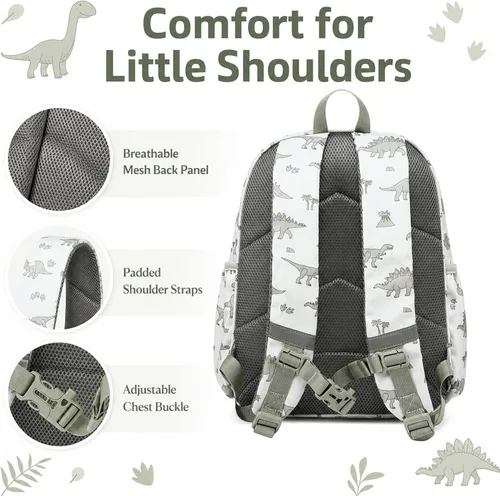 Vista 6 de Mochila para niñas para la escuela, mochila para niños preescolar, jardín de infantes, bolsa de libros primaria, 14.2"x4.5"x10.2", Mochila infantil