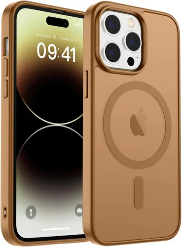 Vista 227 de zapica Funda magnética para iPhone Air, con protector de pantalla de vidrio templado, compatible con MagSafe, translúcida mate, a prueba de golpes