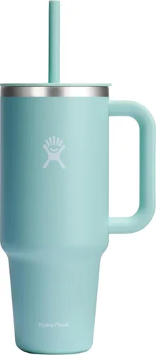 Vista 91 de Hydro Flask Vaso de Viaje con Asa, Tapa y Pajita - Acero Inoxidable Aislado en 24 Oz Aloe