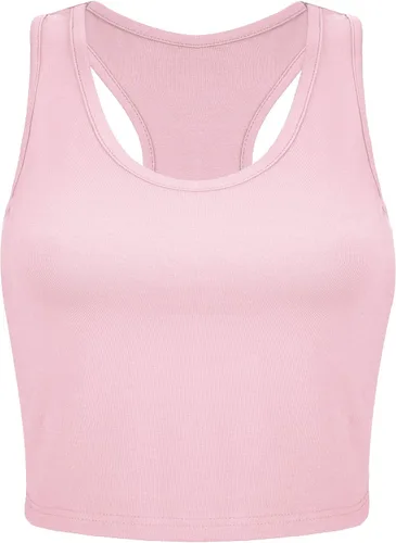 Vista 5 de Boao 4 camisetas básicas sin mangas de espalda cruzada para mujer