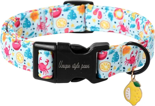 Vista 74 de Unique style paws Collar de perro con hebilla de plástico con colgante, collar de cachorro para primavera y verano, traje de baño para fiesta